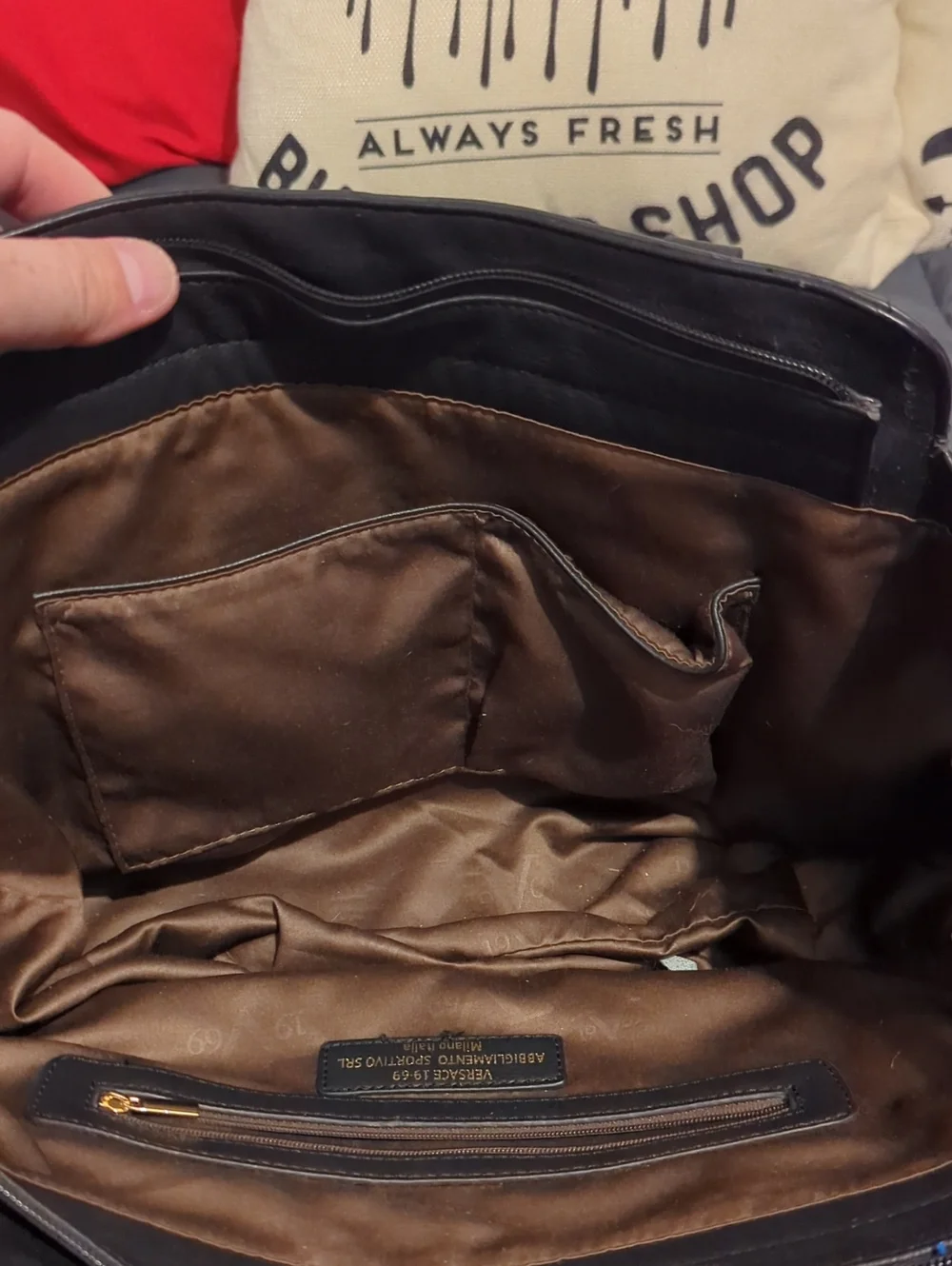 Versace 19V69 Black‎ Leather Hand Bag - Made In Italy!